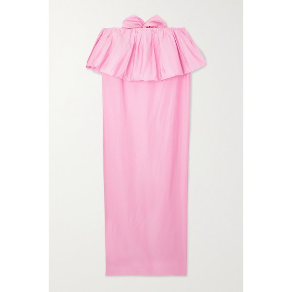 로테이트 바이 비르거 크리스텐슨 오필리 러플 새틴 맥시 스커트 핑크 1647597313823677