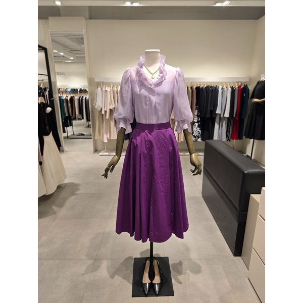 [파주점] 세트 오간자 러플 블라우스 + 백 밴딩 스커트 JS4B0BL231,JS4B0SK341