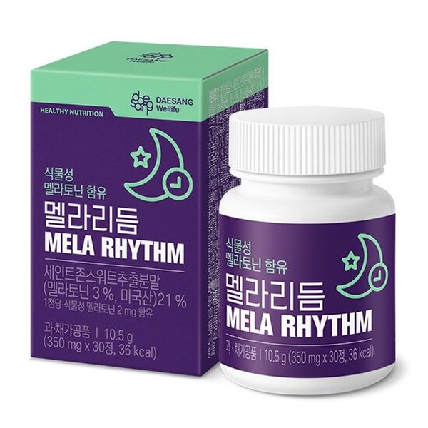 식물성 멜라토닌 함유 멜라리듬 (350mgx30정)(30일분)