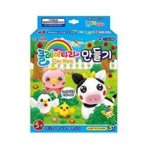 edukids 5000 클레이나라 만들기 5색 종이나라