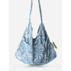 Rabbit eco bag_Paisley blue