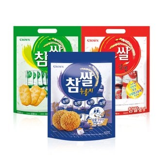  크라운 참쌀 과자 3종 혼합 6개 (누룽지216g 2개 + 설병270g 2개 + 선과253g 2개)