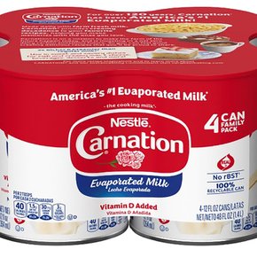 네슬레 카네이션 무가당연유 354ml 4팩 Evaporated Milk