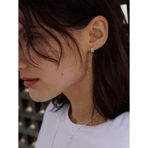 [925 silver] Deux.silver.183 / fort earring