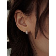 [925 silver] Deux.silver.183 / fort earring