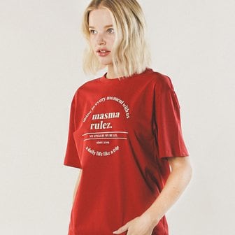 마스마룰즈 circle symbol cool cotton T-shirt _Red