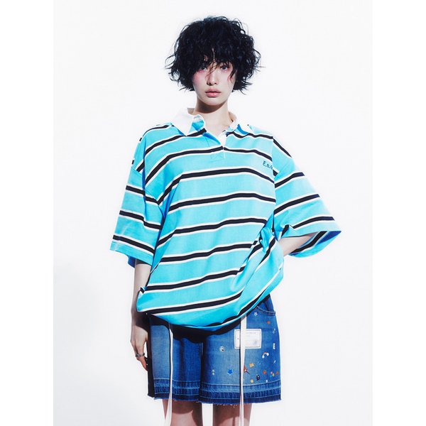 스트라이프 루즈핏 티셔츠  EMP6WTS080