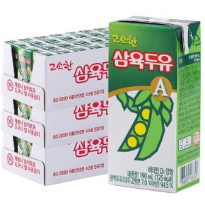 삼육식품 고소한 삼육 두유 A 190ml 72개 고칼슘 고단백