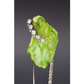 Green Howlite Safety Pin Brooch