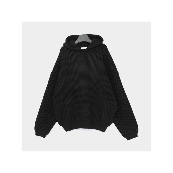 에센셜 헤비 와플 90S 후드 남성 니트 192HO254361F