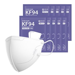에버퓨어 새부리형 마스크(KF94)(화이트/특대형) 50입