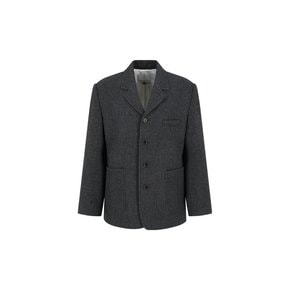 아모멘토 26FW Wool Oversized Jacket, Charcoal