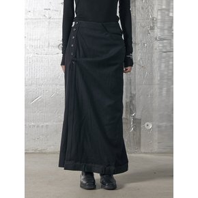 [RE;CODE 여성] Half Layered Asymmetric Pants_RQPAW23554BKX