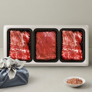 인정식탁 [고기장인백정] 한우 1+ 특선정육 선물세트 1.2kg (불고기 2팩+국거리)
