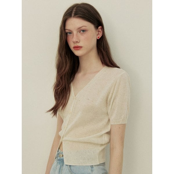 Summer light v neck half sleeve cardigan - 6color