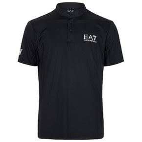 엠포리오아르마니 EA7 26SS 블랙 벤투스7 헨리 테니스 티셔츠 8NPT21 PJEMZ 1200