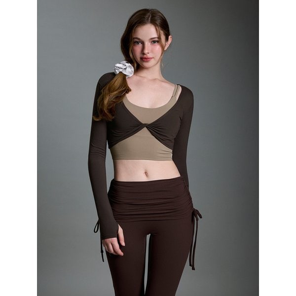 트위스트 크롭 커버업