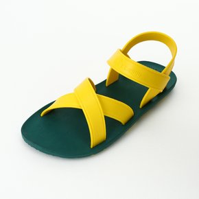 MC06 Cross Sandal, Green-Yellow