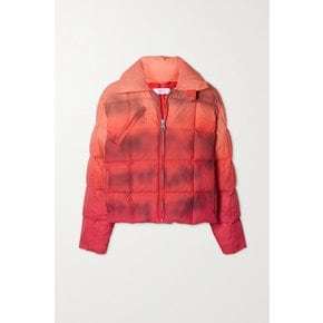 Printed Shell Down Jacket 레드