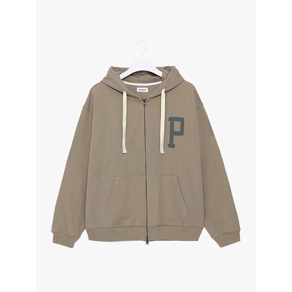 피그먼트 후드집업 베이지