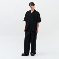 포비즘 엠브로이드 하프 셔츠 블랙 ZH3SH308BK