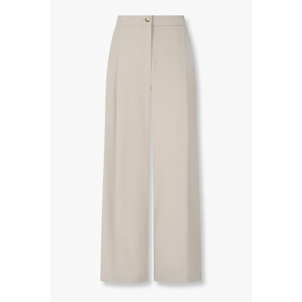 백 밴딩 울 블렌드 와이드 팬츠 IA16130020104