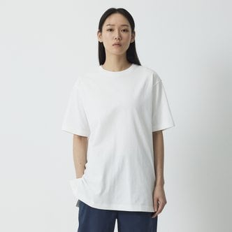 JAJU 여 레이어드 루즈핏 반팔 티셔츠(WHITE / SKY BLUE / MELLANGE GREY / BLACK)