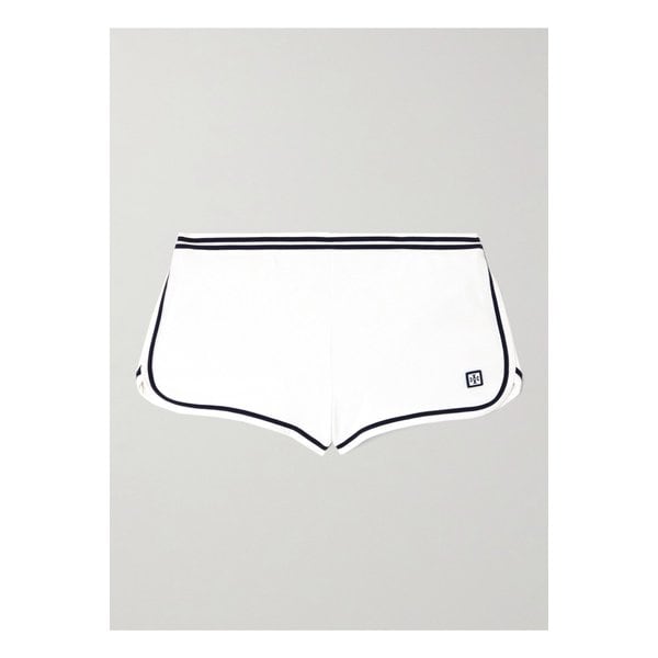 스트라이프 스트레치 피케 테니스 쇼츠 화이트 46376663162976297