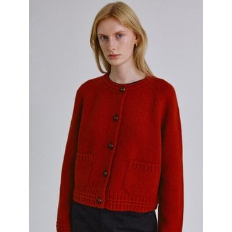 스텝어라운드 Rib line raglan cardigan_RED