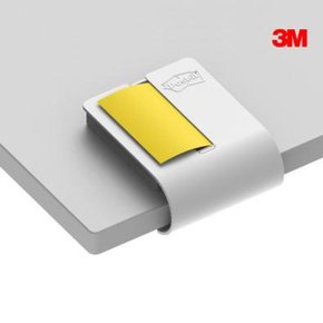 3M 포스트잇 강한점착용 클립 디스펜서 CD654 화이트/리필:그리움노랑 ////