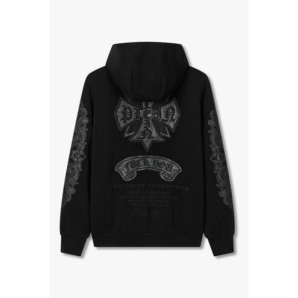 크롬 크레스트 레더 인서트 후디 집업 8615312102000