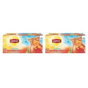 [해외직구]립톤 아이스티 스위트티 티백 4g 22입 2팩/ Lipton Iced Tea Bags southern Sweet 3.2oz