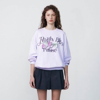 레이브 Rose-Chain Graphic Sweatshirt in Lavender VW3AE105-50