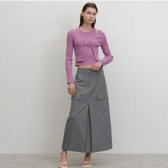 나인(Atelier Nain) (SK-4888)LIEN WOOL OUT POCKET MAXI SKIRT