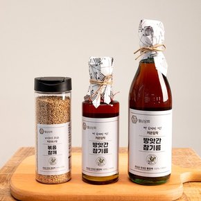 24년 추석세트 국내산 참기름 정성 1호세트 (참기름 180ml+들기름 180ml+볶음통참깨 120g)