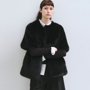 KIKO FAUX FUR JACKET BLACK