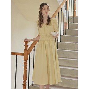 PM_Vanilla yellow pleated dress