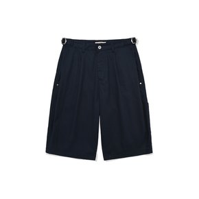 Double tuck BERMUDA shorts / Navy