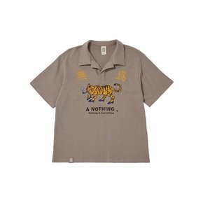 MU-WI PIN-KNIT 1/2 COLLAR-TEE (Beige)