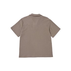 MU-WI PIN-KNIT 1/2 COLLAR-TEE (Beige)