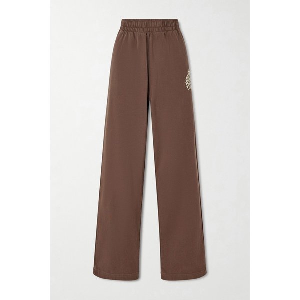 로고 자수 코튼 저지 트랙 팬츠 46376663162977196