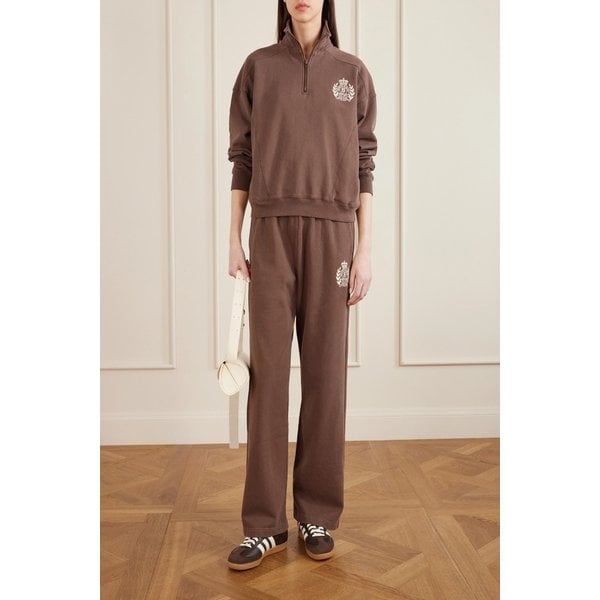 로고 자수 코튼 저지 트랙 팬츠 46376663162977196