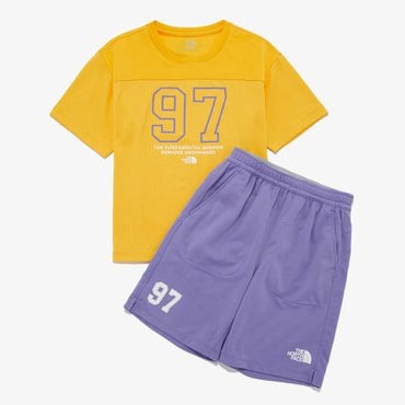 노스페이스 [노스페이스키즈 공식] NT7UR21V 키즈 1997 메쉬 크루 세트_YELLOW