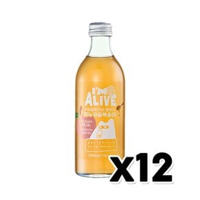 아임얼라이브 콤부차 마누카꿀복숭아 탄산음료 250ml  x 12개