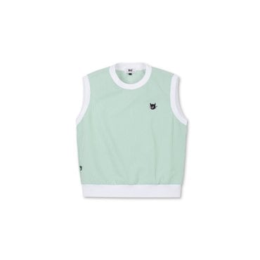 왁 골프 (WWVAM24223YGX)여성 Seersucker Marine waacky Pullover Vest