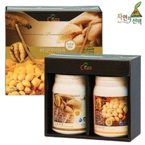 [자연의선택] 프리미엄 마죽선물세트 1호 1.2kg(은행마죽600g/버섯더덕마죽600g)