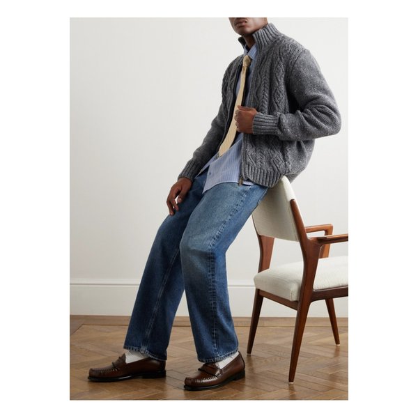 위준스 헤리티지 라슨 가죽 페니 로퍼 브라운 1647597339773991