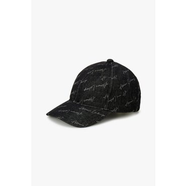 ARMANI EXCHANGE AX여성 로고 패턴 데님 베이스볼 캡A424372501 워시드블랙