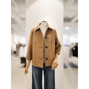 [파주점] [더아이잗컬렉션]인조 스웨이드 스탠드업 버튼 자켓 CSRBLT081