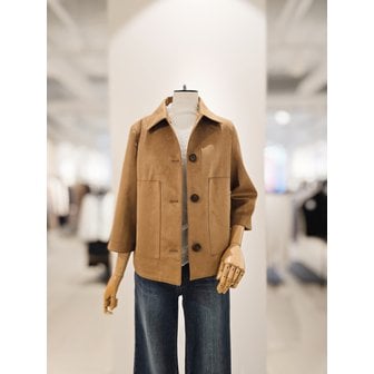 아이잗컬렉션 [파주점] [더아이잗컬렉션]인조 스웨이드 스탠드업 버튼 자켓 CSRBLT081